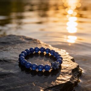 💙10mm Sapphire Blue Quartz Bracelet